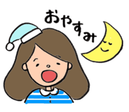 pretty girl and dog sticker #8936397