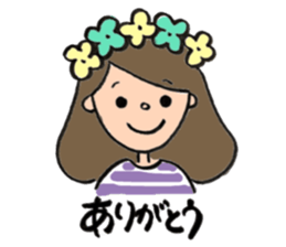 pretty girl and dog sticker #8936401