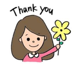 pretty girl and dog sticker #8936402