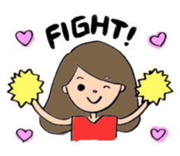 pretty girl and dog sticker #8936408