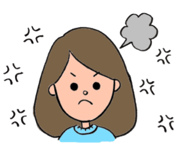 pretty girl and dog sticker #8936409