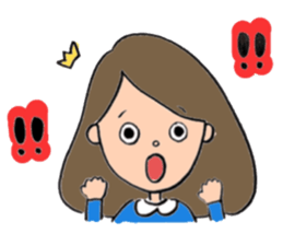 pretty girl and dog sticker #8936412