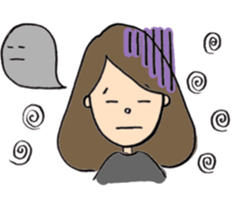 pretty girl and dog sticker #8936421