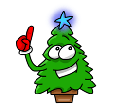 Nwell the Christmas tree sticker #8937356