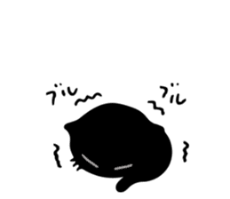 Very black cat sticker #8938080