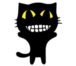 Very black cat sticker #8938085