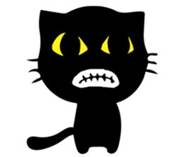 Very black cat sticker #8938087