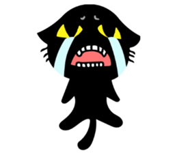 Very black cat sticker #8938088