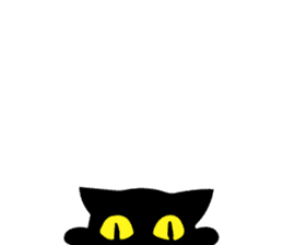 Very black cat sticker #8938097