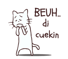 Meong indonesian cat sticker #8939549