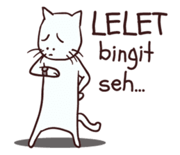 Meong indonesian cat sticker #8939558