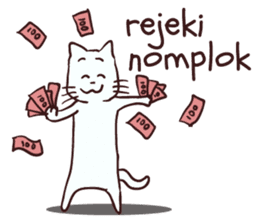 Meong indonesian cat sticker #8939563