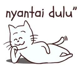 Meong indonesian cat sticker #8939568