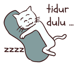 Meong indonesian cat sticker #8939569