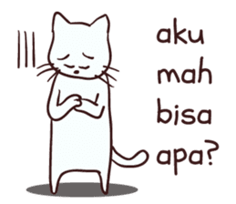 Meong indonesian cat sticker #8939572