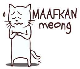 Meong indonesian cat sticker #8939573