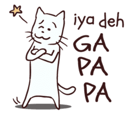 Meong indonesian cat sticker #8939574