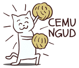 Meong indonesian cat sticker #8939580