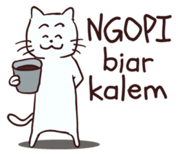 Meong indonesian cat sticker #8939582