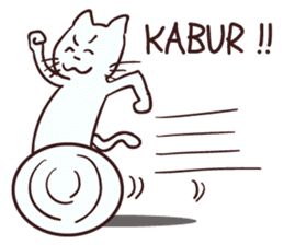 Meong indonesian cat sticker #8939583