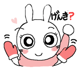 Rabbit pretty with all efforts(Winter) sticker #8940186
