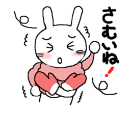 Rabbit pretty with all efforts(Winter) sticker #8940189