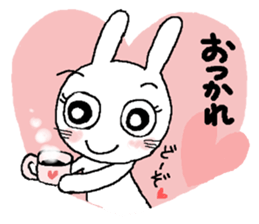 Rabbit pretty with all efforts(Winter) sticker #8940192