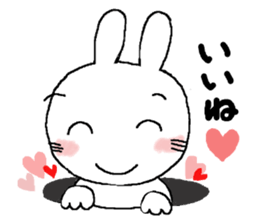 Rabbit pretty with all efforts(Winter) sticker #8940193