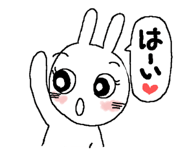 Rabbit pretty with all efforts(Winter) sticker #8940194