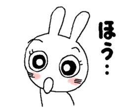 Rabbit pretty with all efforts(Winter) sticker #8940196