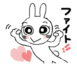 Rabbit pretty with all efforts(Winter) sticker #8940199