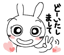 Rabbit pretty with all efforts(Winter) sticker #8940201