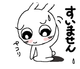 Rabbit pretty with all efforts(Winter) sticker #8940202