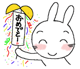 Rabbit pretty with all efforts(Winter) sticker #8940207