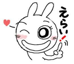 Rabbit pretty with all efforts(Winter) sticker #8940208