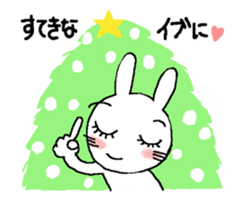 Rabbit pretty with all efforts(Winter) sticker #8940212