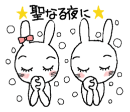 Rabbit pretty with all efforts(Winter) sticker #8940214