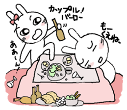 Rabbit pretty with all efforts(Winter) sticker #8940215