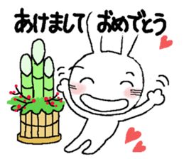 Rabbit pretty with all efforts(Winter) sticker #8940220