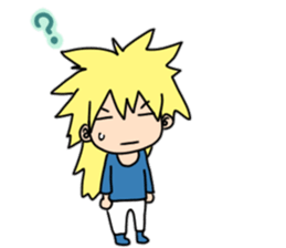 Blond young man2 sticker #8940671