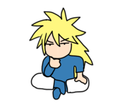 Blond young man2 sticker #8940686