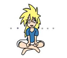 Blond young man2 sticker #8940702