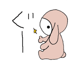 a pajama rabbit sticker #8940723