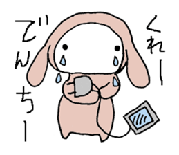 a pajama rabbit sticker #8940733