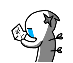 White floating ghost Simple sticker #8941300