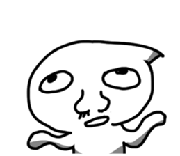 White floating ghost Simple sticker #8941303