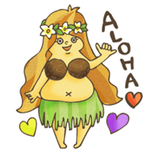 Hawaiian Girl -Pluplumeria- sticker #8941344