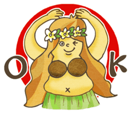 Hawaiian Girl -Pluplumeria- sticker #8941345