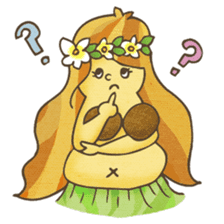 Hawaiian Girl -Pluplumeria- sticker #8941347