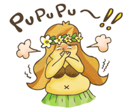 Hawaiian Girl -Pluplumeria- sticker #8941351